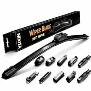 New multi-functional frameless windshield wipers, 10-in-1 interchangeable connectors, wholesale, silent car wiper blades with packaging.