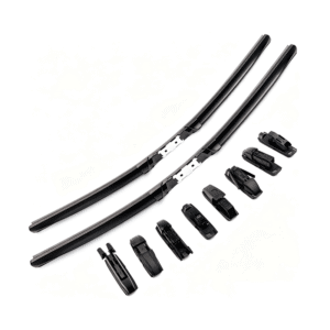 New multi-functional frameless windshield wipers, 10-in-1 interchangeable connectors, wholesale, silent car wiper blades with packaging.