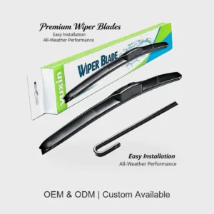 Three-section windshield wiper blades, universal U-shaped with frame, wholesale.
