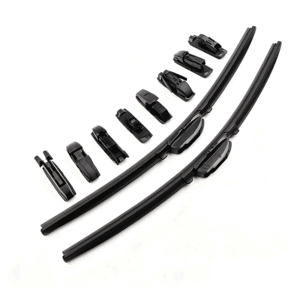 New multi-functional frameless windshield wipers, 10-in-1 interchangeable connectors, wholesale, silent car wiper blades with packaging.