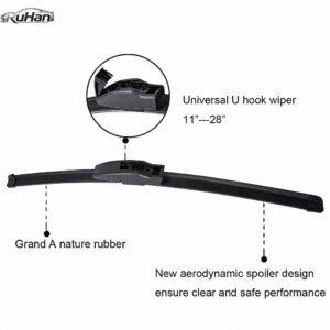 Valeo's high-quality frameless wiper blades are suitable for 99% of car models, including BMW, Volkswagen, and Chery. They are made of rubber and are best-selling in the market.