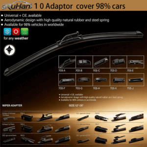 Car frameless multi-functional wiper blades, replaceable wiper heads, silent wiper blade source factory